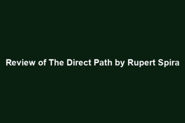 Review of The Direct Path by Rupert Spira